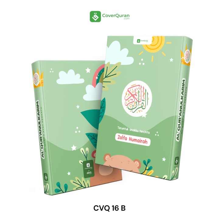 Contoh desain sampul Al-Qur'an custom tema anak