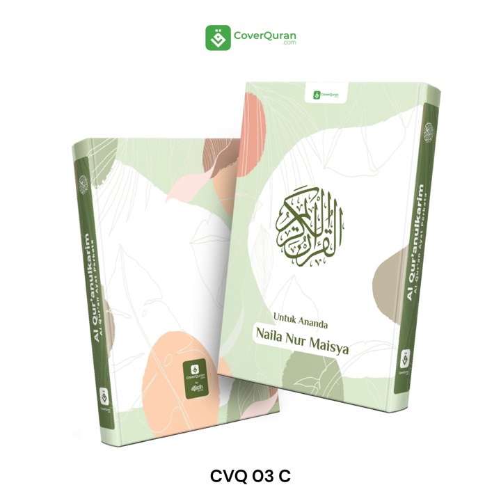 Contoh desain sampul Al-Qur'an custom tema alam
